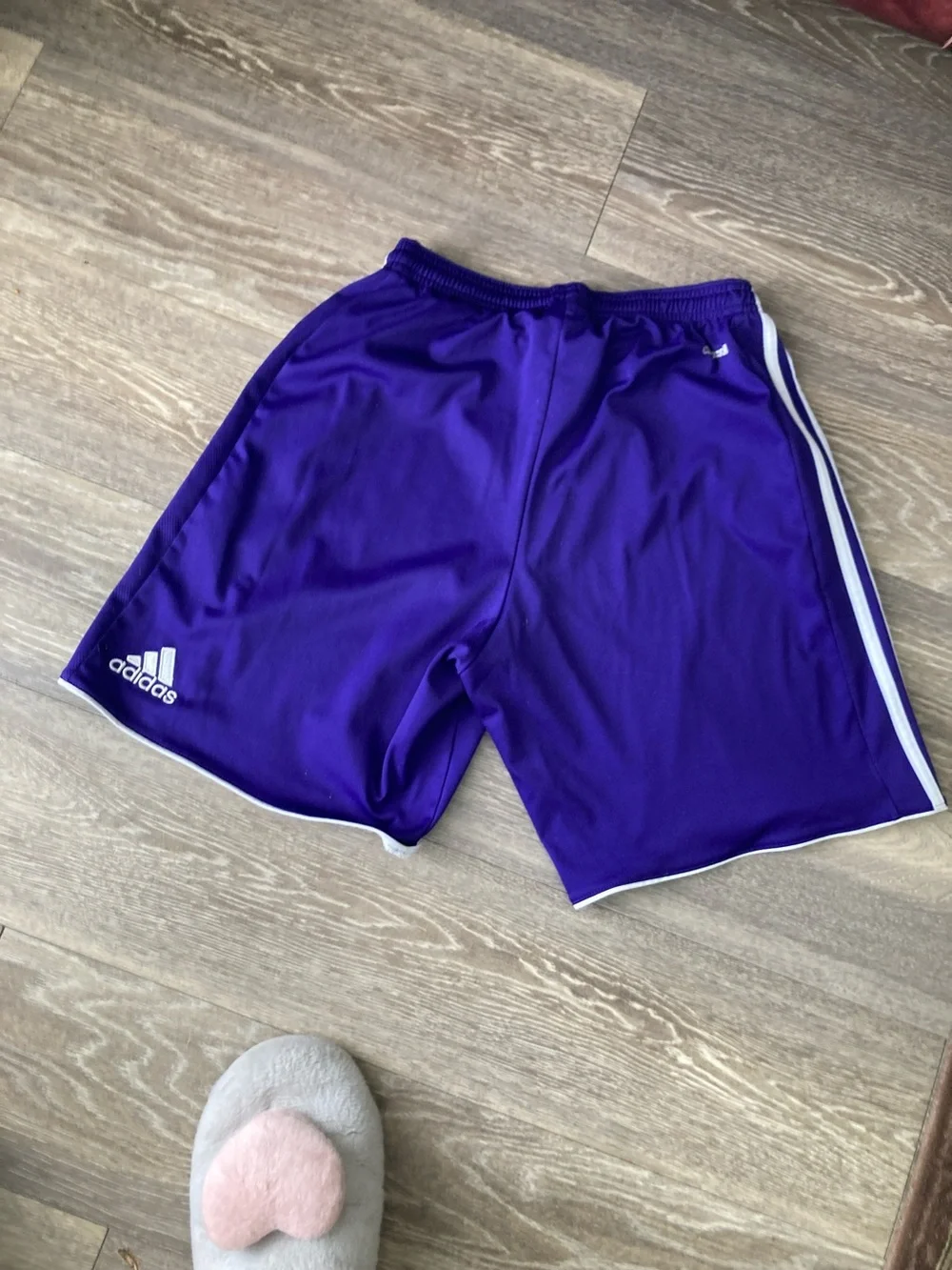 adidas Men’s 3-Pack Athletic Shorts — Black, Purple, White